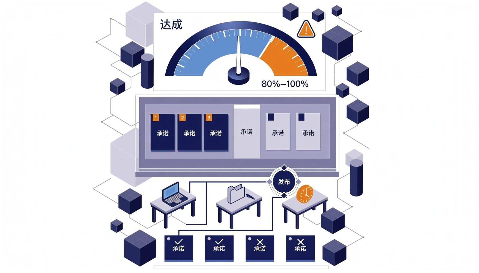 跨团队承诺达成率信息图