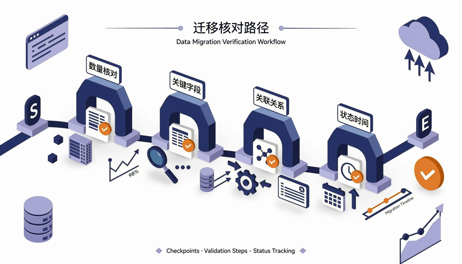 迁移核对四查信息图