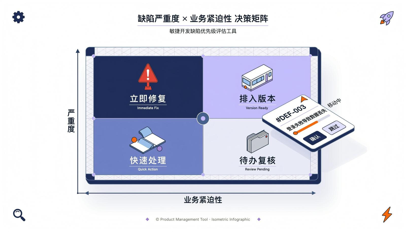 缺陷分级二维矩阵信息图
